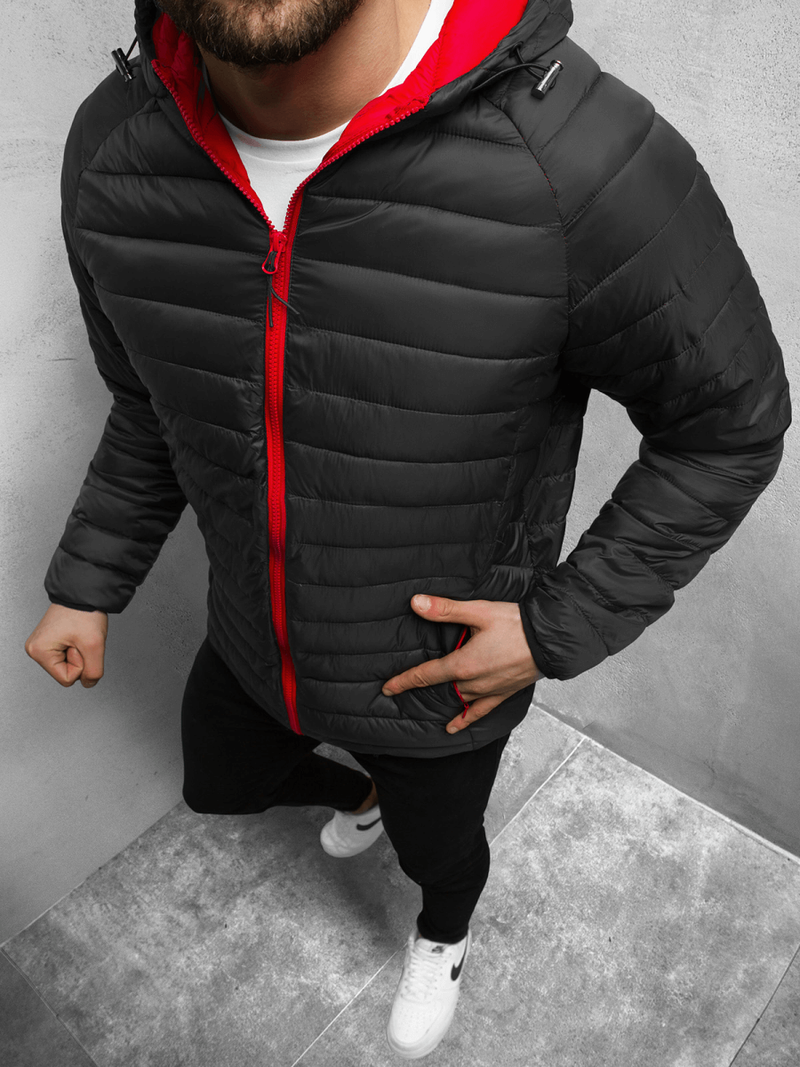 Куртка чоловіча Чорно-червона OZONEE JS/M13022/392