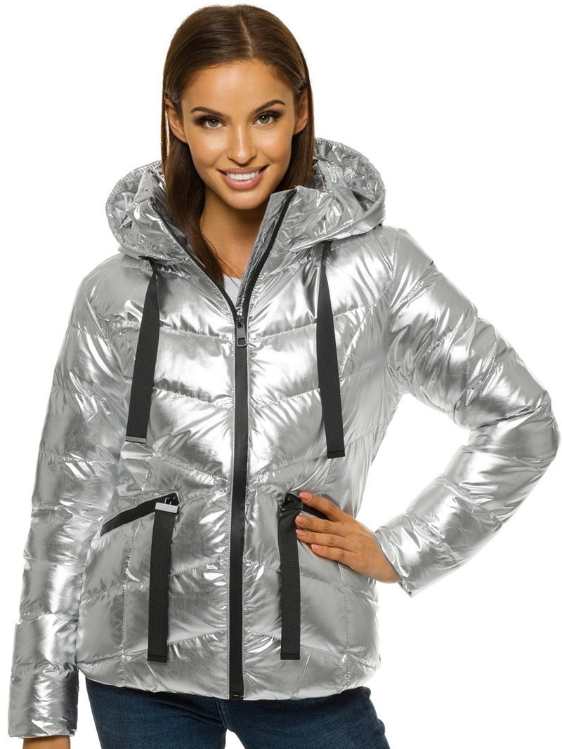 Куртка жіноча срібляста OZONEE JS/M23066/3