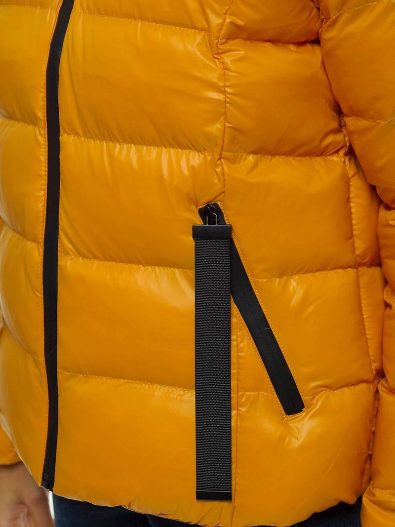 Kurtka pikowana damska pomarańczowa OZONEE JS/M23061/3