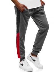Spodnie dresowe męskie grafitowe OZONEE JS/JZ11012