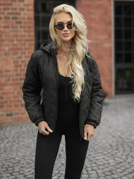 Kurtka damska pikowana czarna OZONEE JS/16M9315/392AZ