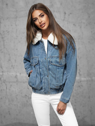 Kurtka damska jeansowa niebieska OZONEE O/Z02