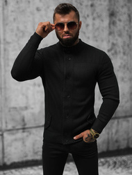 Sweter męski kardigan czarny OZONEE NB/MM6011/4