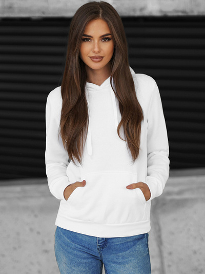 Bluza z kapturem damska biała OZONEE JS/W02Z