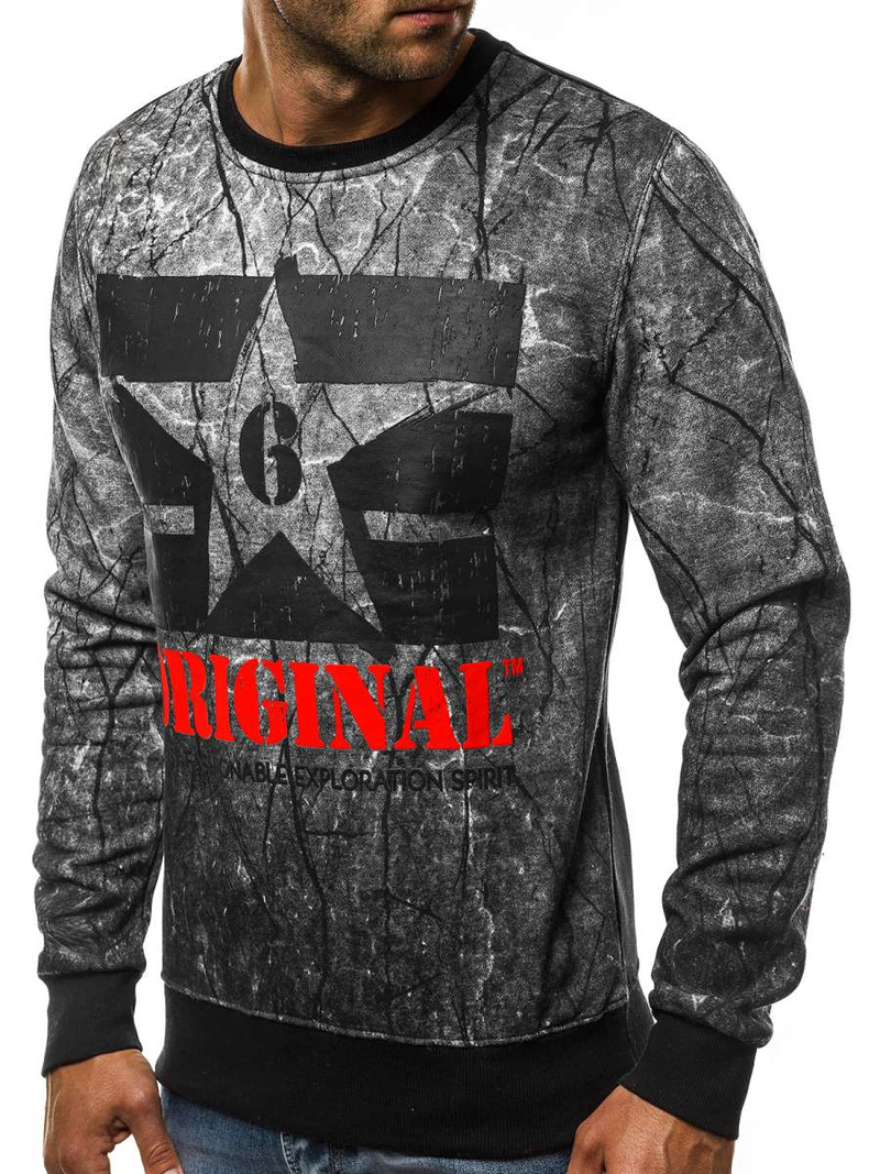 Bluza męska szara OZONEE JS/DD257