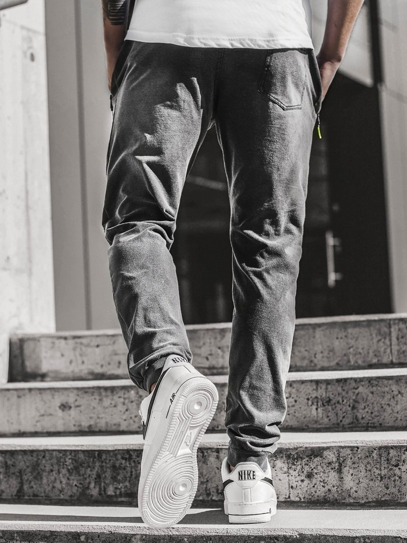 Spodnie męskie jogger czarne OZONEE JS/KK1106