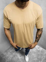 T-Shirt męski beżowy OZONEE MR/21576Z
