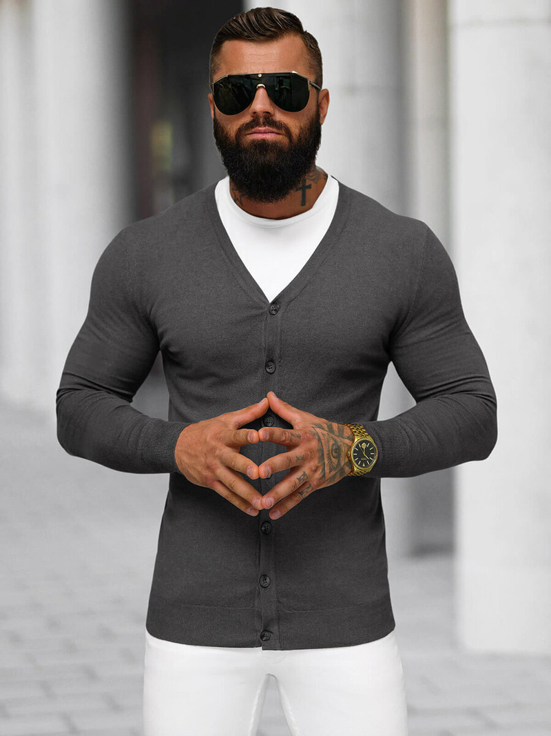 Светр чоловічій Графітові OZONEE NB/MM6006/3Z