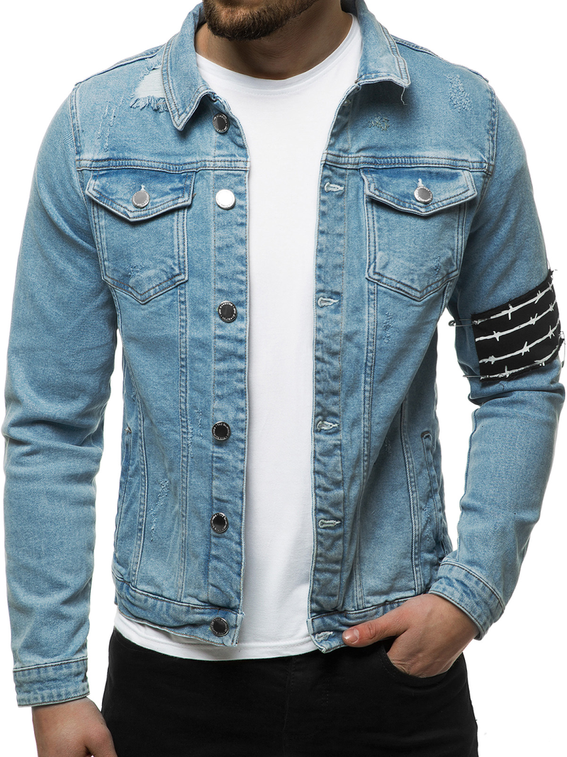 Куртка чоловіча джинсова Синя OZONEE G/602