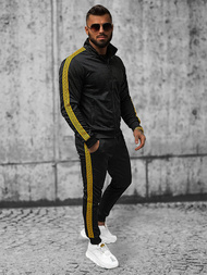 Komplet dresowy męski czarny OZONEE O/3A163