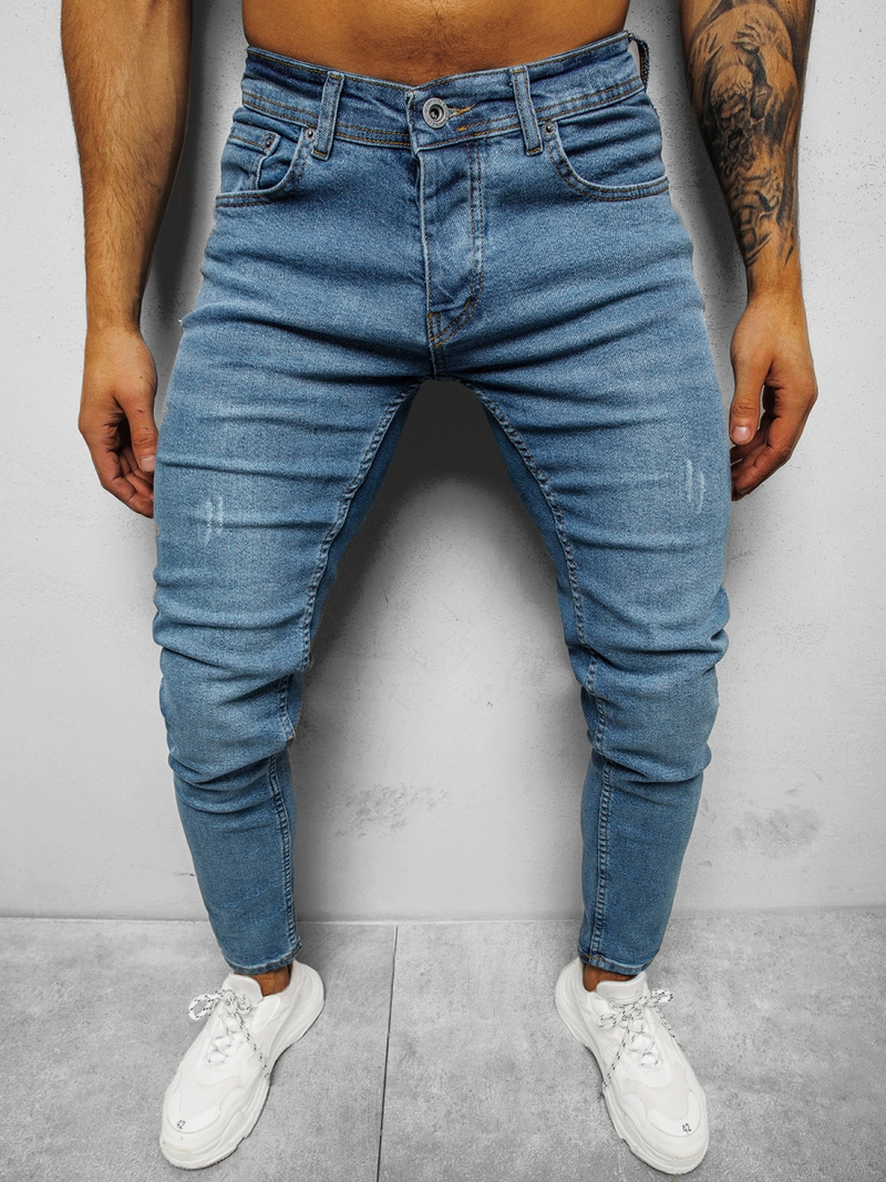 Spodnie jeansowe męskie ciemno-niebieskie OZONEE E/1230SP