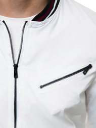 Kurtka przejściowa męska bomberka biała OZONEE JS/M10296