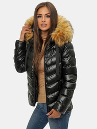 Куртка жіноча Чорно-Коричнева OZONEE JS/M773/392B