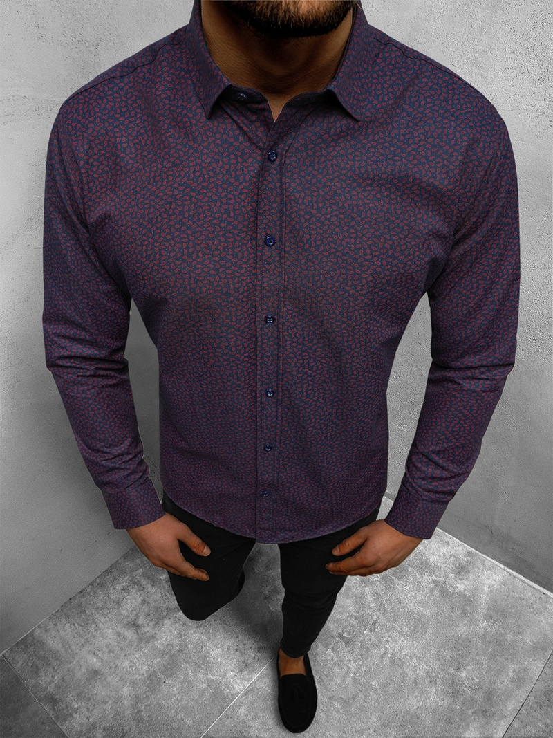 Чоловіча сорочка Ультрамаринова OZONEE O/4022