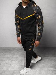 Komplet dresowy męski czarno-żółty OZONEE O/HM703Z