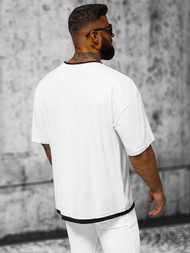 T-shirt męski oversize biały OZONEE O/3434