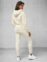 Komplet dresowy damski welurowy ecru OZONEE O/8C1175/155Z