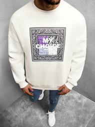 Bluza męska crewneck oversize ecru OZONEE B/21402129