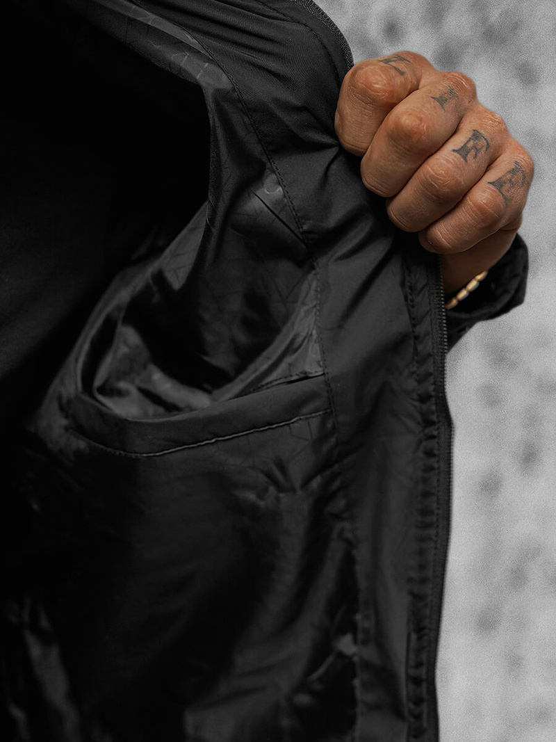 Kurtka męska czarna OZONEE JS/22M302/392