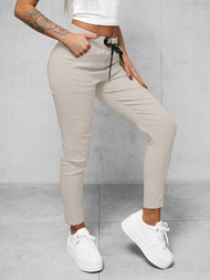 Spodnie damskie chino jasno-szare OZONEE O/7737