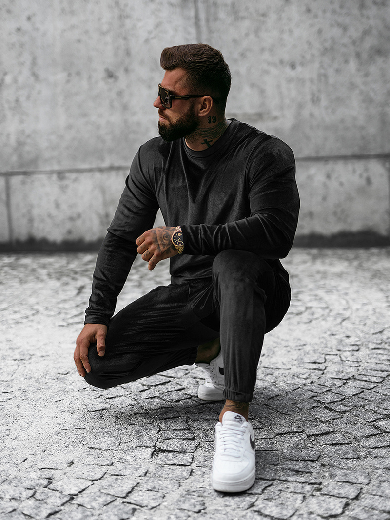 Спортивний костюм чоловічій Чорний OZONEE O/D7516