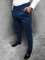 Spodnie chinosy męskie niebieskie OZONEE R/9073