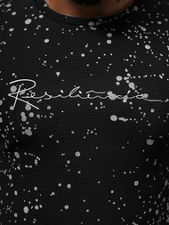 T-shirt męski czarny OZONEE O/P1113