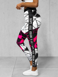 Legginsy damskie czarno-różowe OZONEE O/20432Z