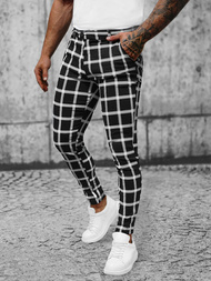 Spodnie męskie chino materiałowe czarne OZONEE O/P4029