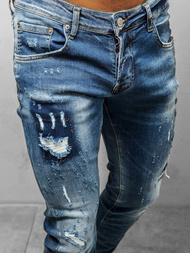 Spodnie jeansowe męskie niebieskie OZONEE B/20203080