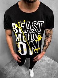 T-Shirt męski czarny OZONEE JS/KS1949Z