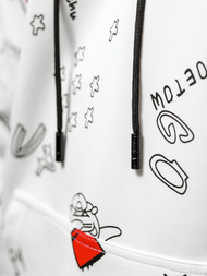 Bluza z kapturem męska biała OZONEE JS/8B1223/1