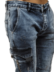 Spodnie jeansowe męskie niebieskie OZONEE DR/K139/12Z