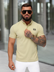 Koszulka męska polo beżowa OZONEE O/YN2/577