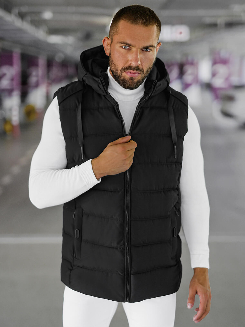 Безрукавка чоловіча чорна OZONEE JS/57M7507/392Z