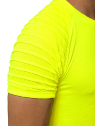 T-Shirt męski żółty-neon OZONEE O/1256XZ