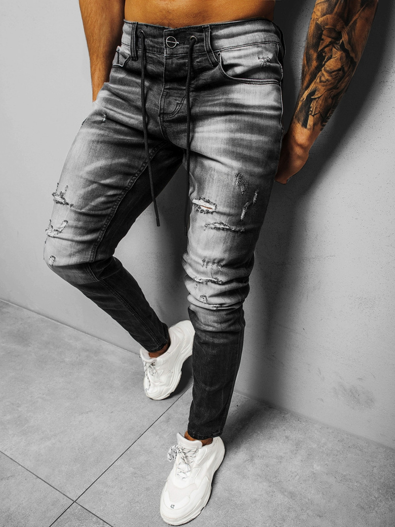 Spodnie jeansowe męskie szare OZONEE NB/MP0005G