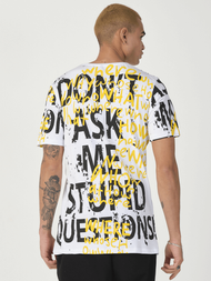 T-Shirt męski z nadrukiem biały OZONEE MR/21519