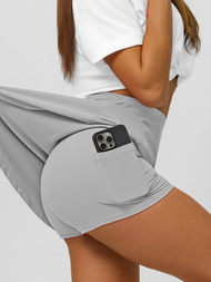 Spódnico-spodenki damskie grafitowe OZONEE JS/17K590/5