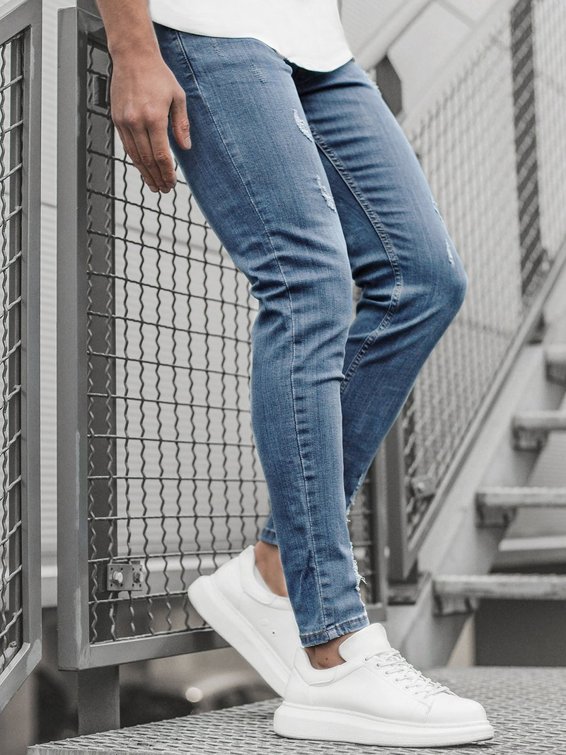 Spodnie męskie jeans niebieskie OZONEE O/4386/02