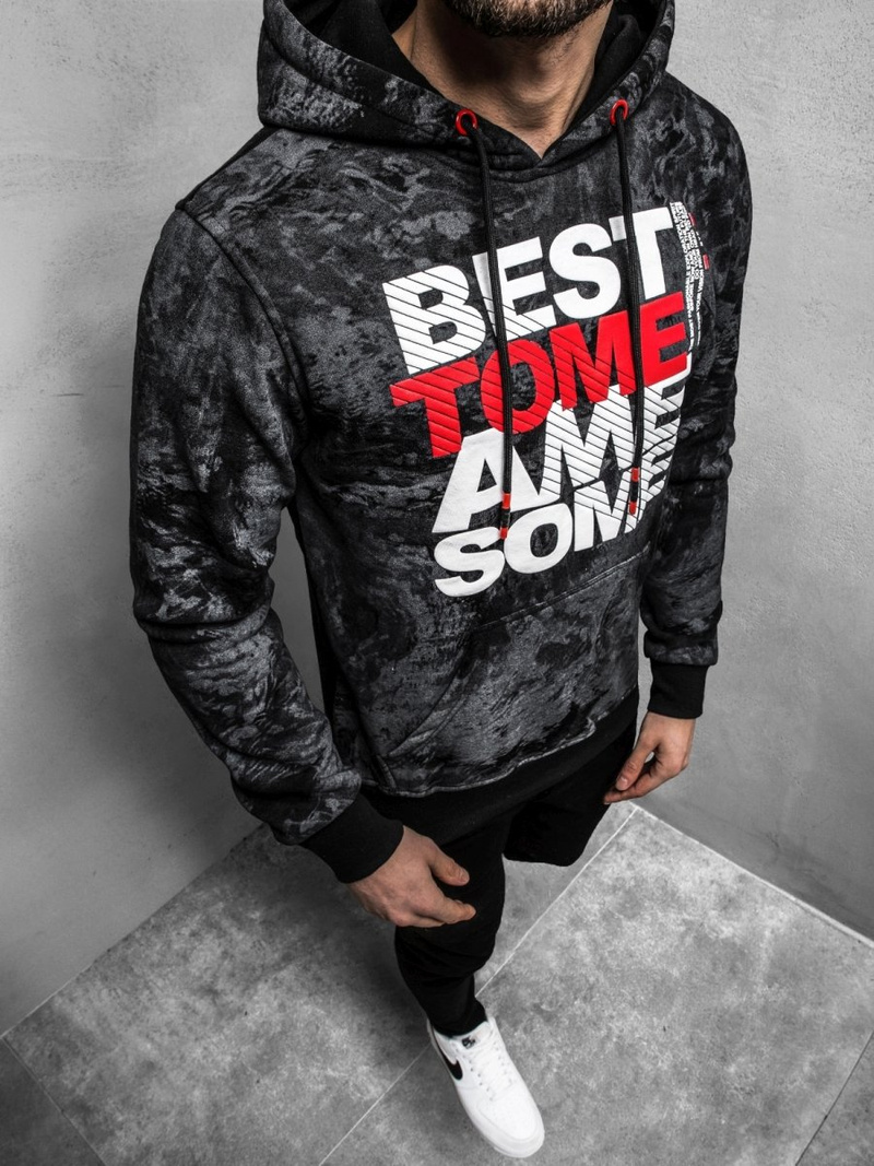 OZONEE JS/DD269Z Толстовка чоловіча чорна