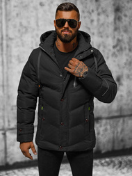 Kurtka zimowa męska pikowana czarna OZONEE JS/5M3137/392