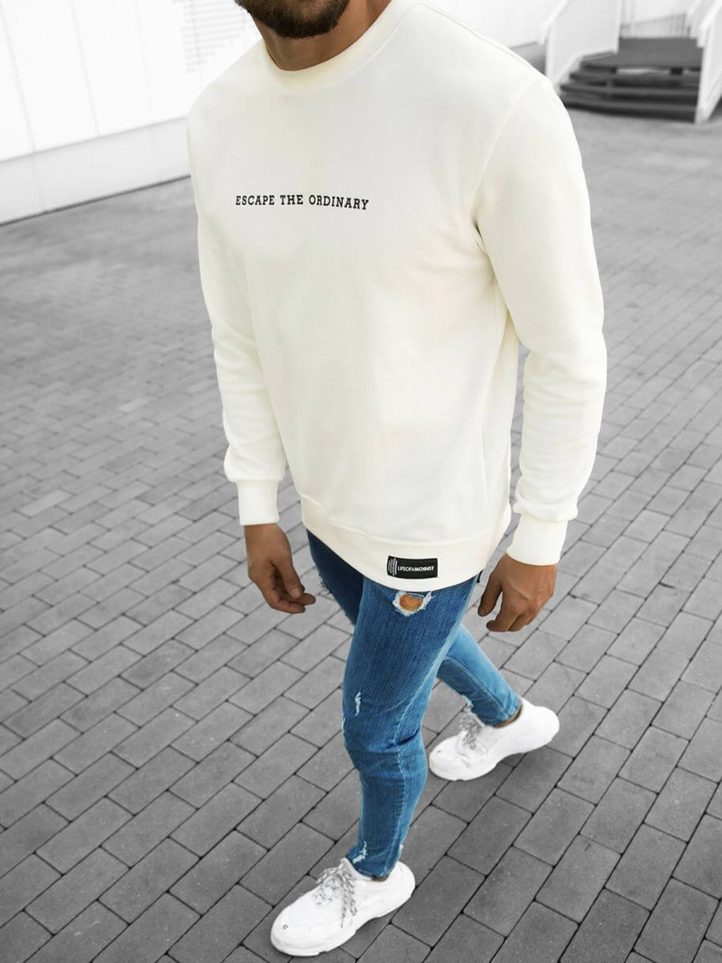 Bluza męska ecru OZONEE MACH/M3277