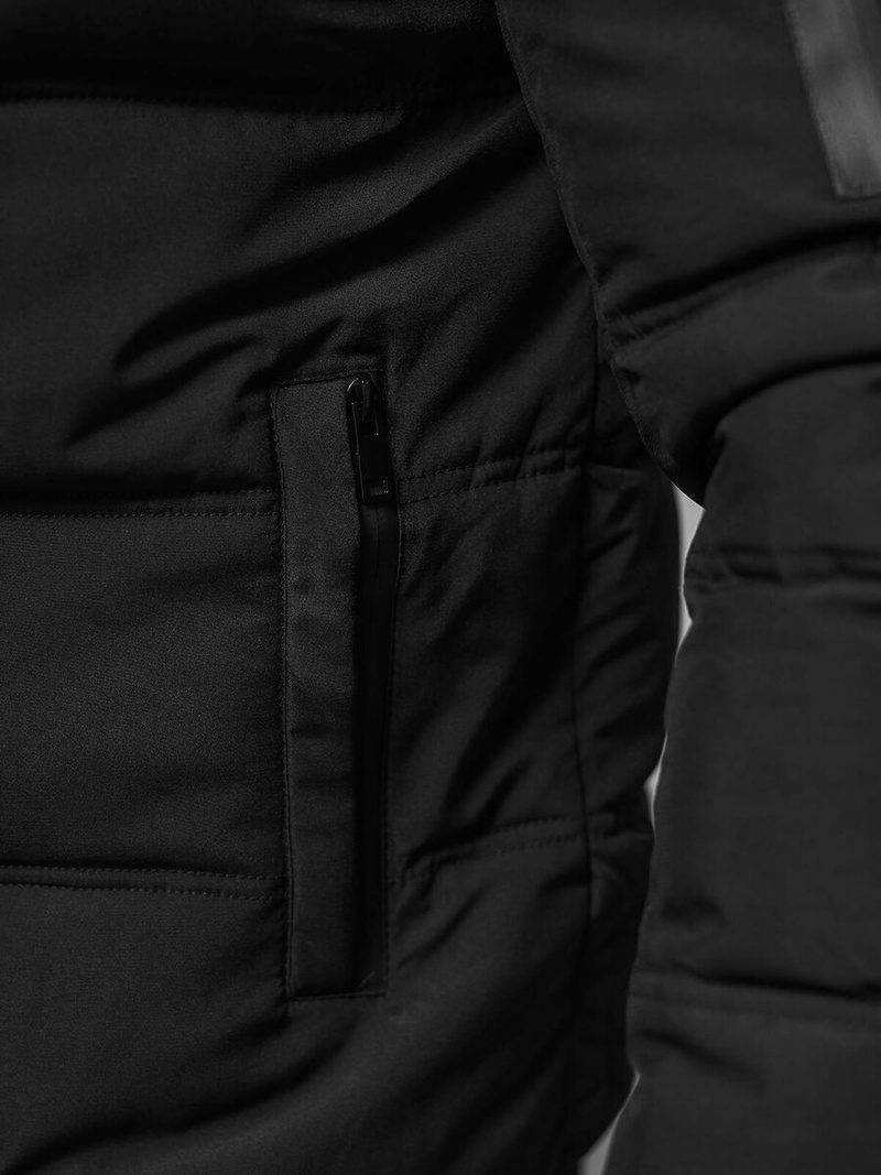 Kurtka męska pikowana czarna OZONEE JS/31M5003/B