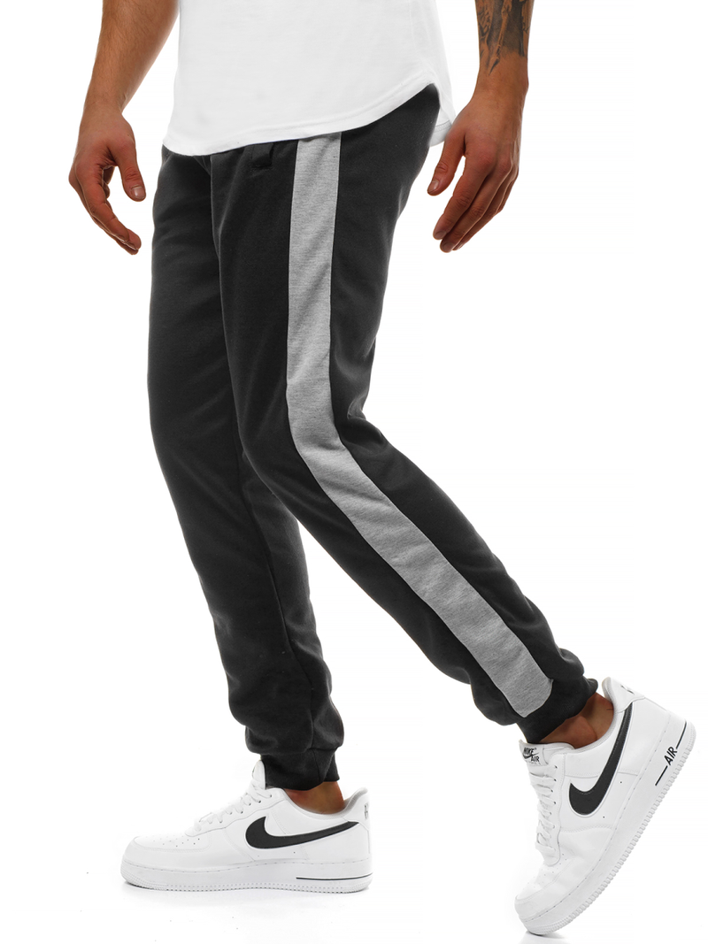 Штани спортивні чоловічі Чорно-Сiрi OZONEE JS/JZ11003