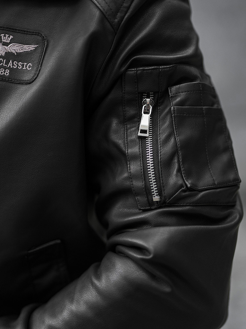 Kurtka męska pilotka czarna O/4811Z