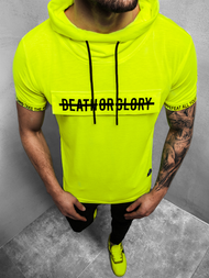 T-Shirt męski żółty-neonowy OZONEE MR/19109XZ