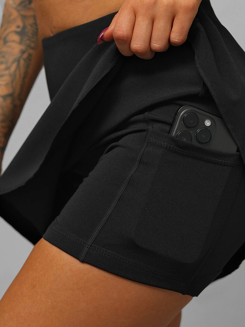 Spódnica sportowa z legginsami czarna OZONEE O/L39860-J