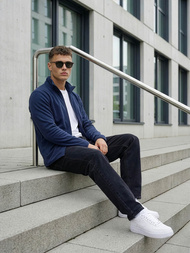 Толстовка чоловіча Темно-Синя OZONEE JS/HH016/25