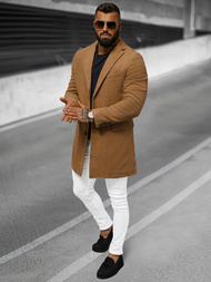 Płaszcz męski beżowy OZONEE JB/1047Z